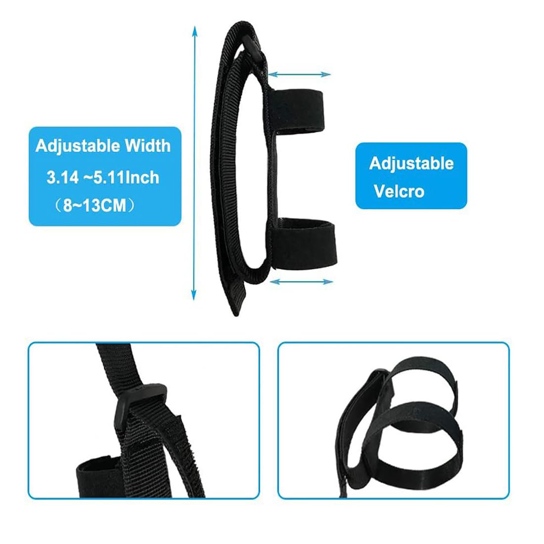 Adjustable Universal Cuff Utensil Holder - Adaptive Eating Aid Strap for Parkinson's, Arthritis & Hand Tremors - Assistive Device for Elderly & Disabled - Perfect for Dining Independence at Home or Care Facilities