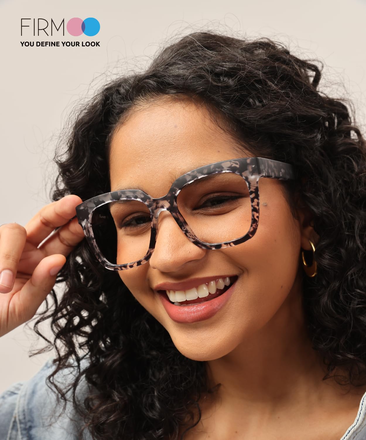 Firmoo Oversize Square Blue Light Blocking Glasses for Women & Men - Anti Eyestrain, UV Protection Computer Glasses for Gaming, Office Work & Screen Time