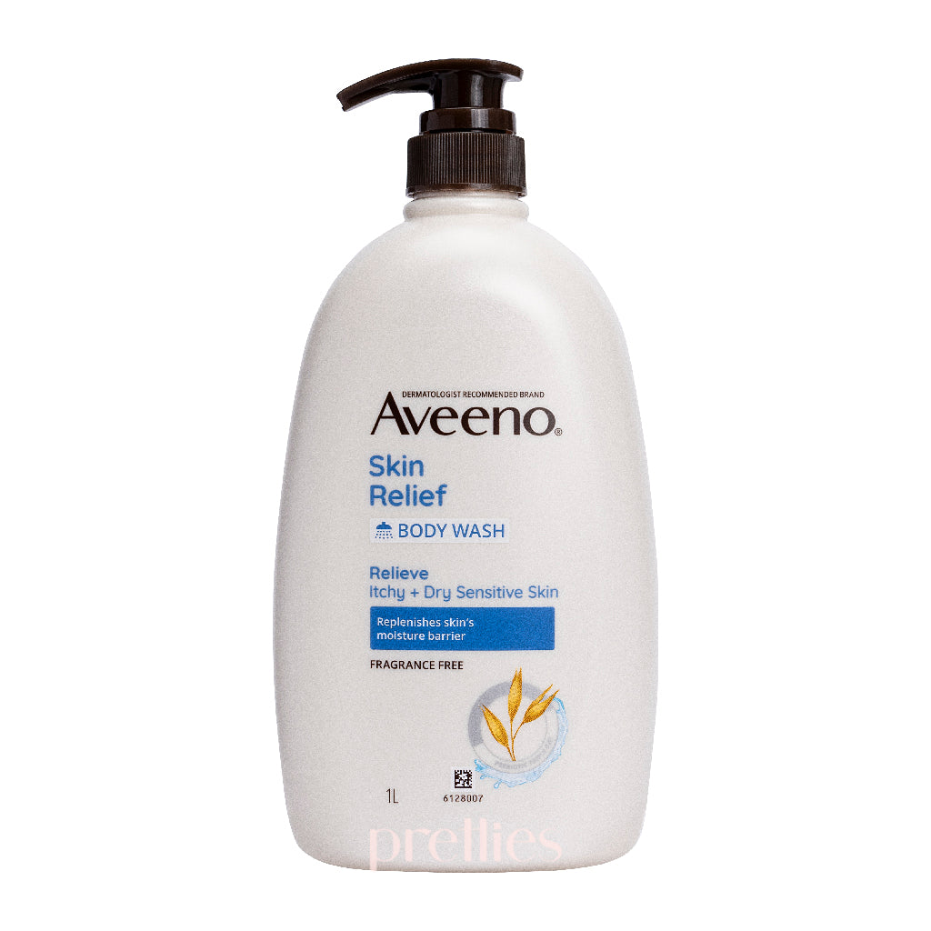 Aveeno Skin Relief Moisturizing Body Wash - 1 Liter for Dry, Sensitive Skin - Soothing Oatmeal Formula - Perfect for Daily Shower & Hydration