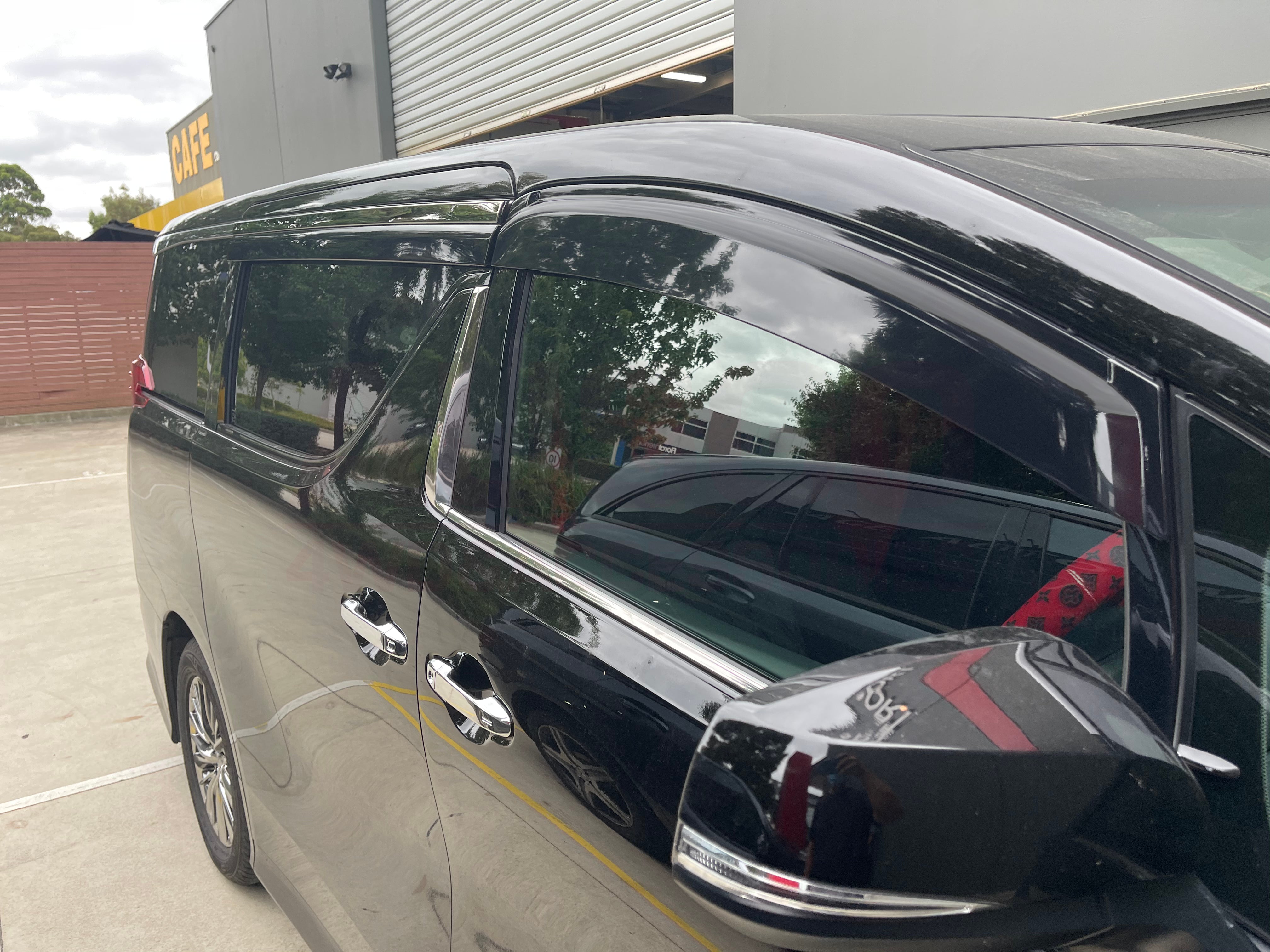 Stainless Steel Window Visors & Rain Guards for Toyota Vellfire 2015-2024 - Perfect for All-Weather Protection & Style Enhancement