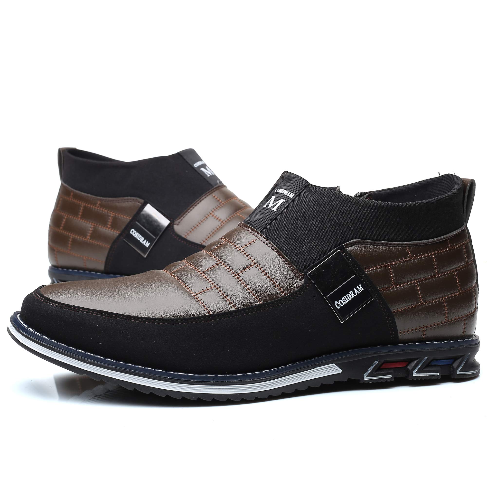 COSIDRAM Men's High-Top Loafers - Comfortable Walking Sneakers & Casual Boots for Men | Perfect for Daily Wear, Office, and Outdoor Activities
