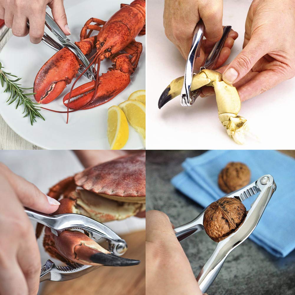 Premium 8-Piece Seafood Tools Set - Crab Leg Crackers, Nut Crackers, Crab Forks & Shellfish Picks - Lobster & Shell Opener Kit for Easy Seafood Dining | Perfect for Home Cooking, Restaurants & Beach Parties