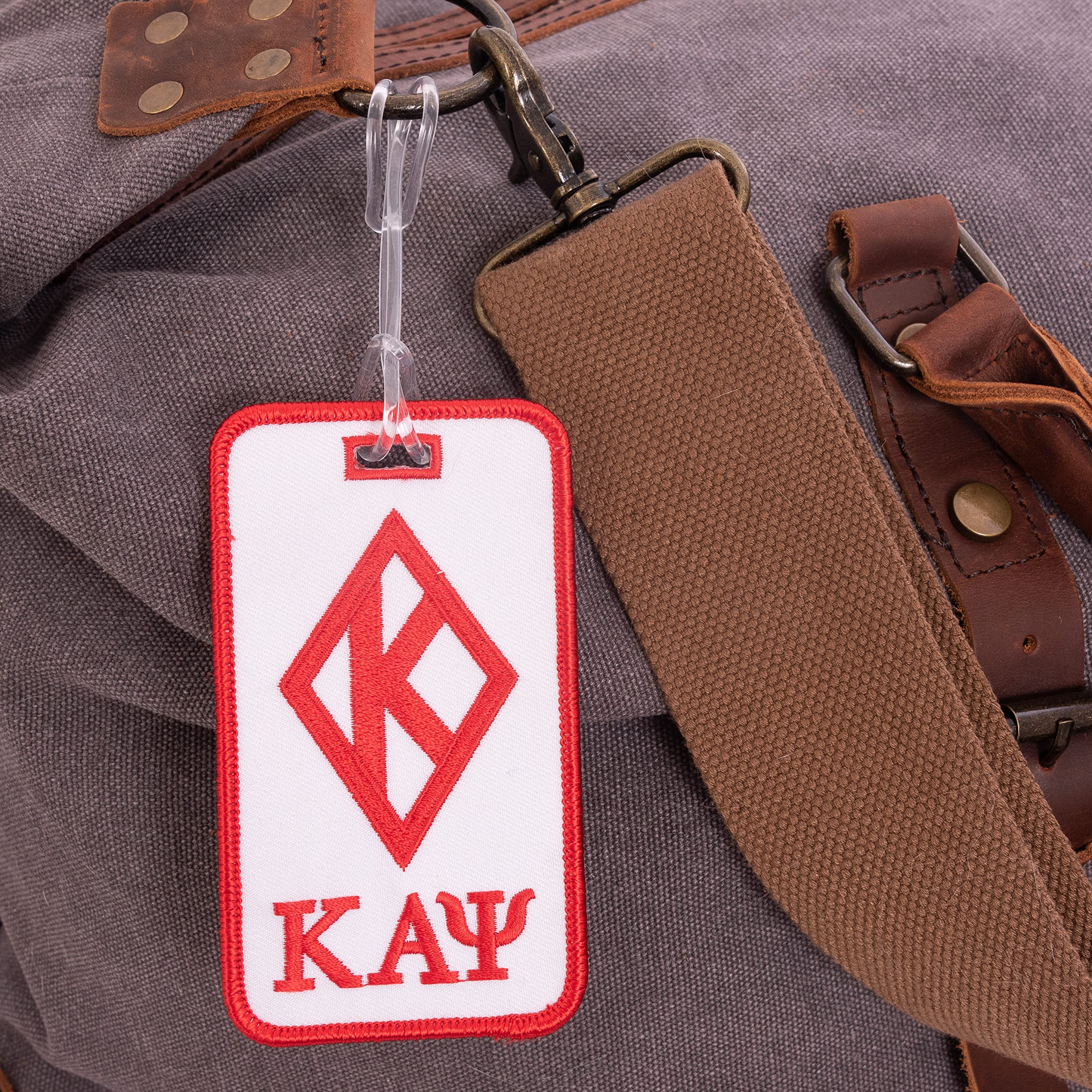 Kappa Alpha Psi Fraternity Luggage Tag - Desert Cactus Design with Diamond Traditional Pattern | Durable Travel Bag Tag for Suitcases, Backpacks & College Greek Life Accessories