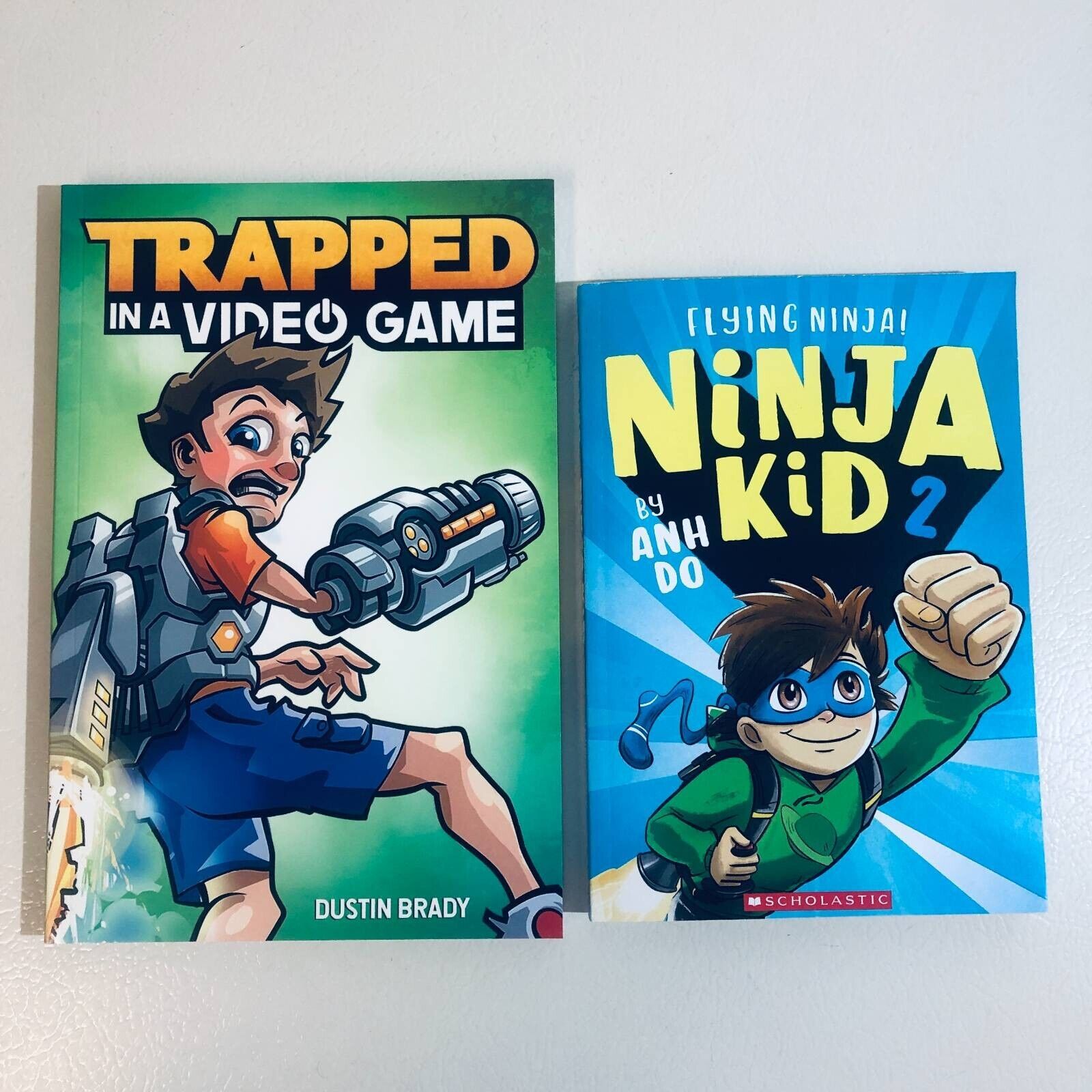 Set of 2 Kids Paperback Books - Trapped In A Video Game & Ninja Kid Fantasy Adventure Stories | Perfect for Bedtime Reading, Gifts & Young Readers