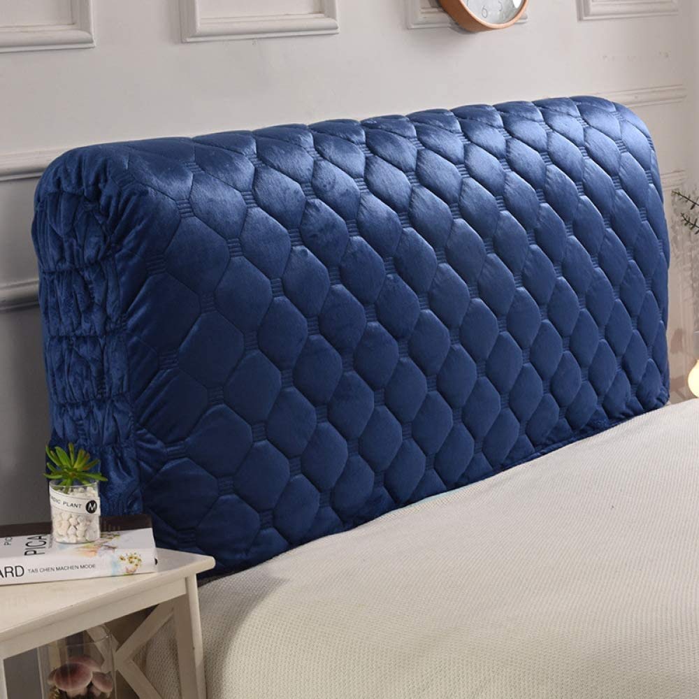 King Queen Twin Bed Headboard Cover - Stretchable Dustproof Slipcover Protector for Bedroom Decor (Blue, 160cm/63