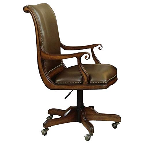 Scranton & Co Modern Ergonomic Office Chair - Medium Clear Cherry Finish - Adjustable Height & Swivel - Perfect for Home Office, Study, or Workspace