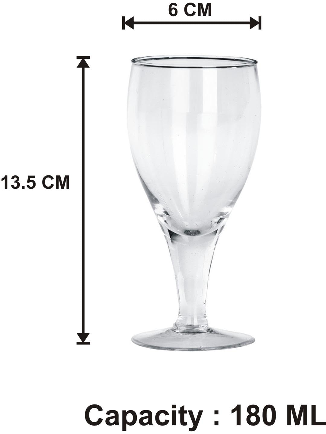 Elegant 180ml Water & Juice Glasses Set of 2 - Perfect for Parties, Weddings & Special Occasions | 6x6x13.5cm