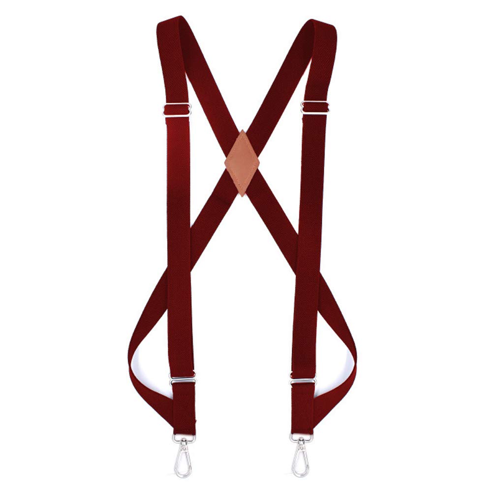Men's Adjustable Elastic X-Back Suspenders with Side Clip & Swivel Hooks - Stylish Formal & Casual Wear for Office, Wedding & Vintage Outfits