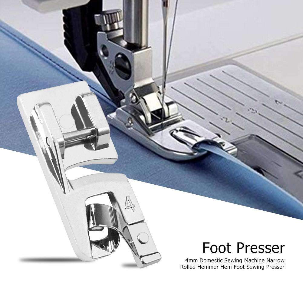 HONEYSE 6-Piece Hemmer Foot Kit - 3 Rolled Hem & 3 Narrow Rolled Hem Presser Feet for Brother, Singer, Janome Low Shank Sewing Machines | Perfect for Professional Garment Finishing, Quilting & DIY Sewing Projects
