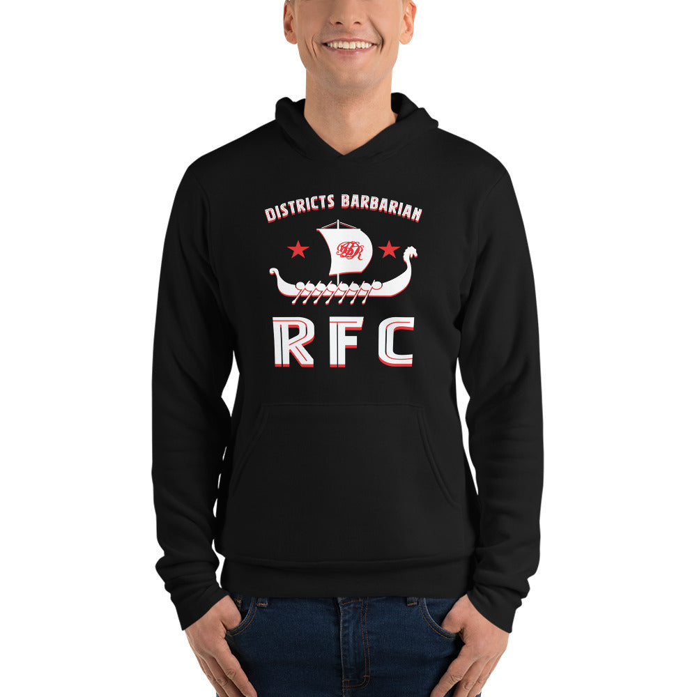 Districts Barbarian RFC Pullover Hoodie - Men's Casual Streetwear Hooded Sweatshirt for Gym, Outdoor & Everyday Wear
