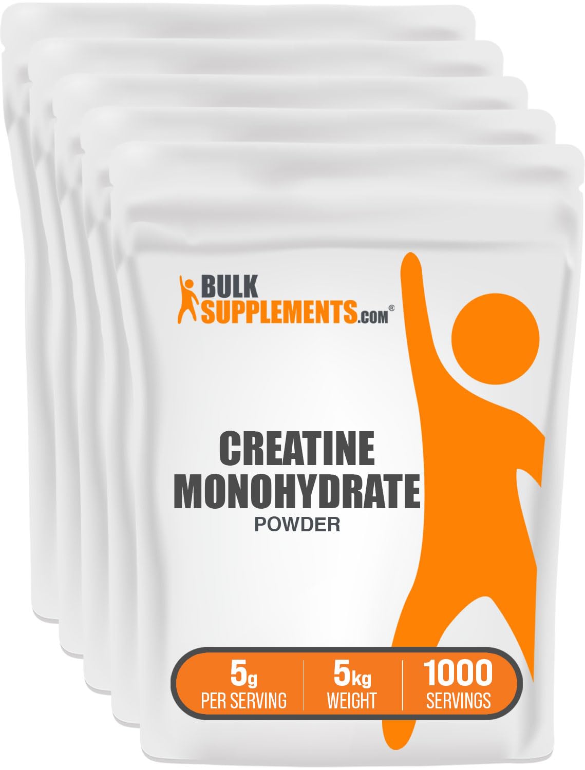 BulkSupplements.com Creatine Monohydrate Powder - Pure Micronized Creatine Supplement, Unflavored & Gluten Free, 5000mg per Serving, 5kg (11 lbs) Bulk Pack - Supports Muscle Growth, Strength & Recovery for Athletes & Fitness Enthusiasts