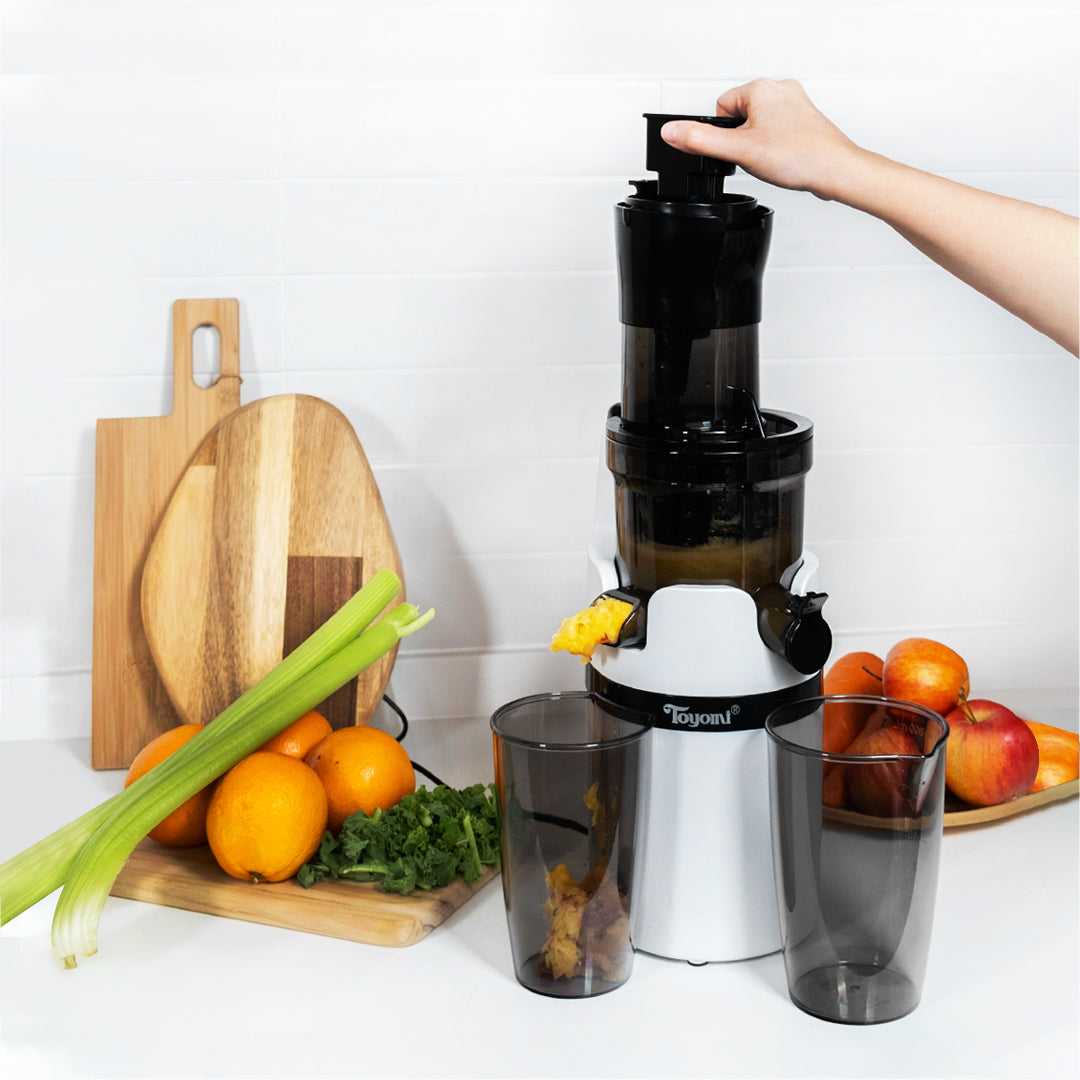 TOYOMI SJ 9000 Cold Press Masticating Slow Juicer - Healthy Juice Extractor for Fruits Vegetables Wheatgrass - Perfect for Home Kitchen, Detox & Wellness Routines