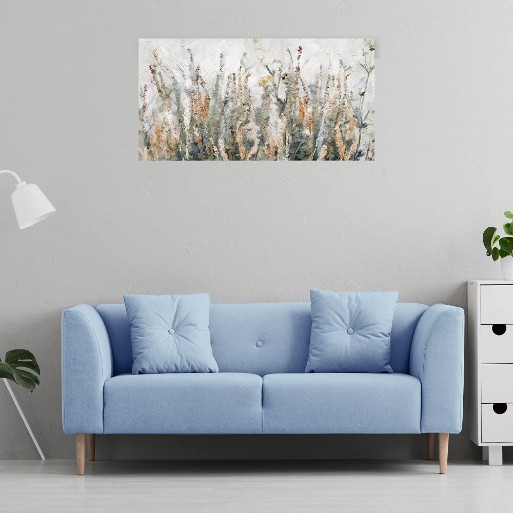 Autumn Breeze Floral Canvas Wall Art - 40x21 Inch Hand-Painted Fine Art Print for Bathroom, Living Room & Bedroom Decor | Waterproof & UV Resistant for Long-Lasting Beauty | Perfect for Home, Office & Gift Giving