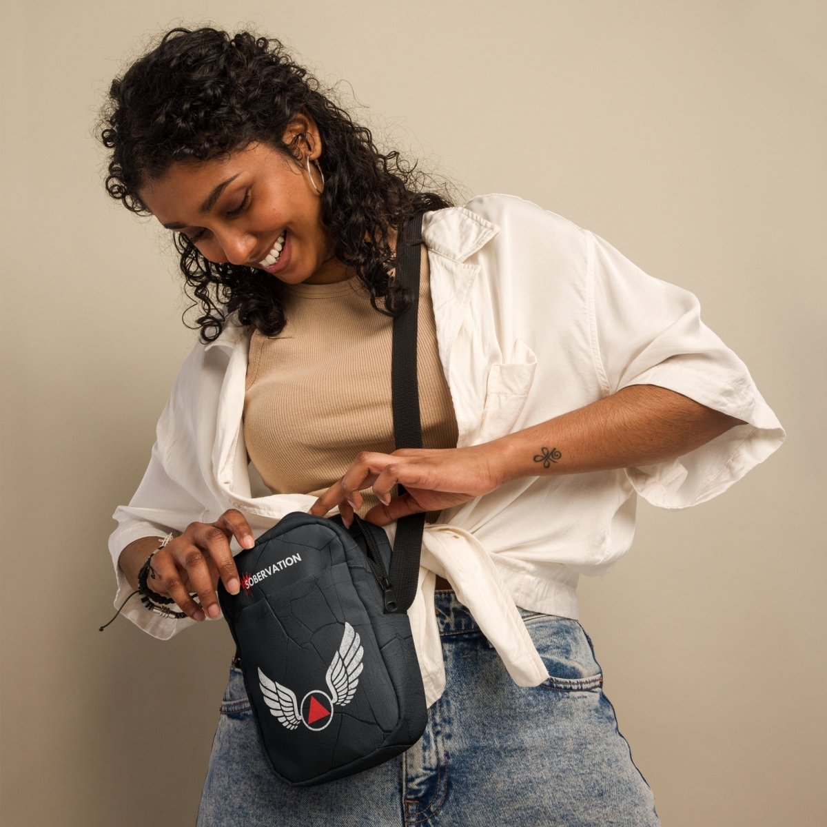 Wings of Recovery – Volume 3 Sober Translations Crossbody Bag for Women | Fashionable & Functional Purse for Daily Use, Travel & Recovery Support