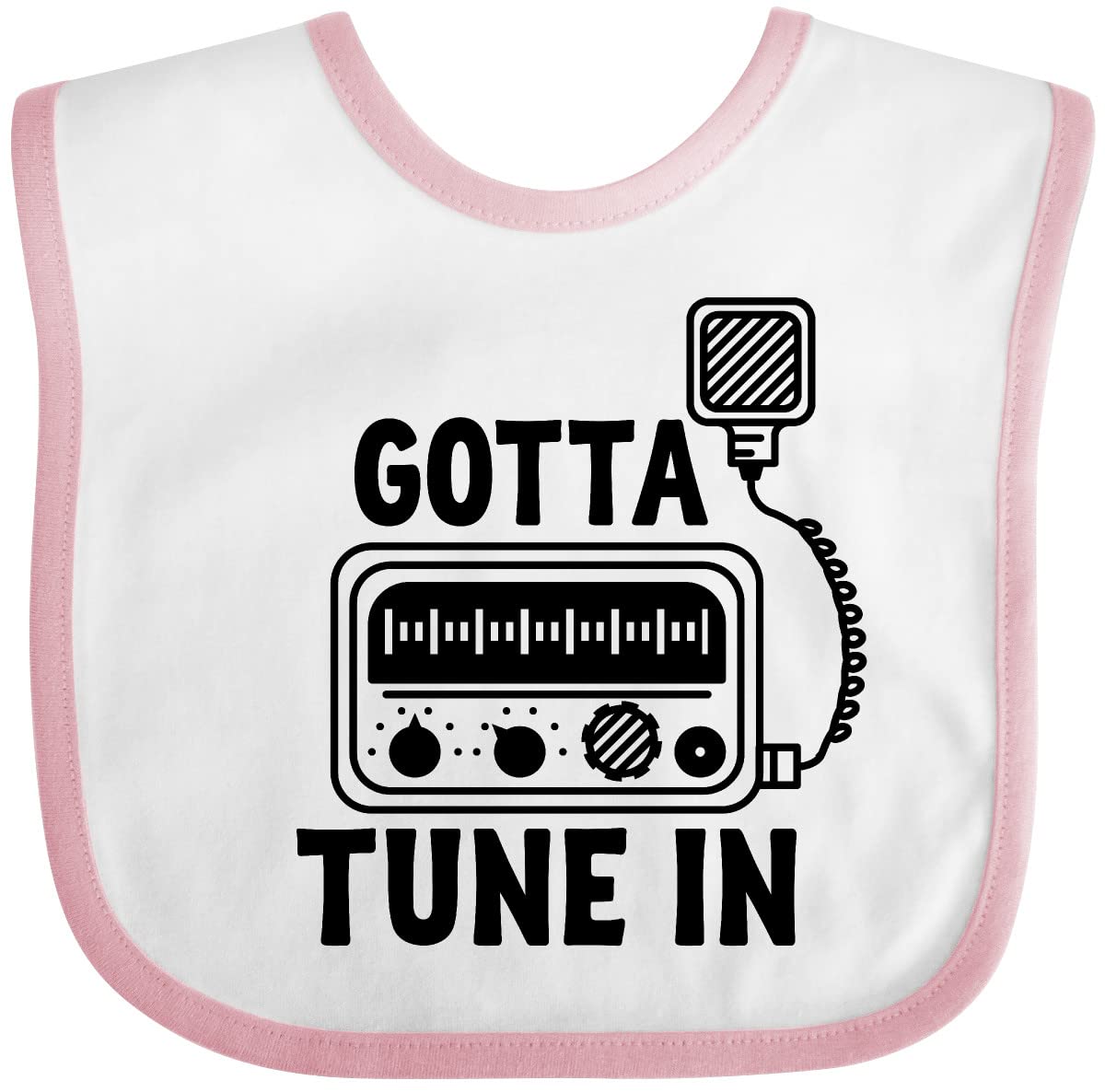 Inktastic CB Ham Radio Fan Trucker Baby Bib - Funny & Durable Cotton Bib for Infants & Toddlers - Perfect for Feeding, Playtime & Messy Meals