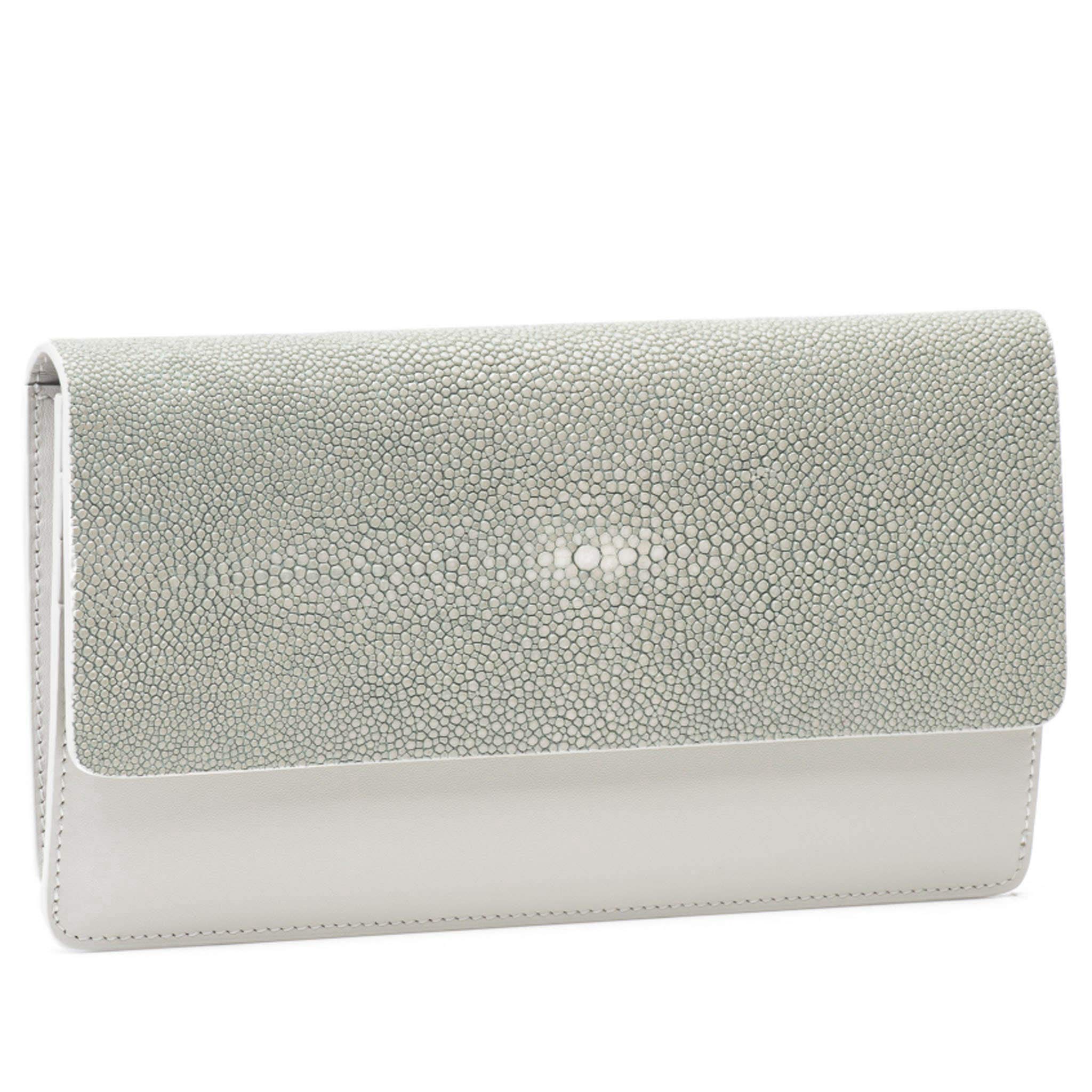 VIVO Bea II Women's Napa Leather & Shagreen Wallet in Cement - Slim Bifold Designer Wallet for Women, Perfect for Everyday Use, Travel & Gift Giving