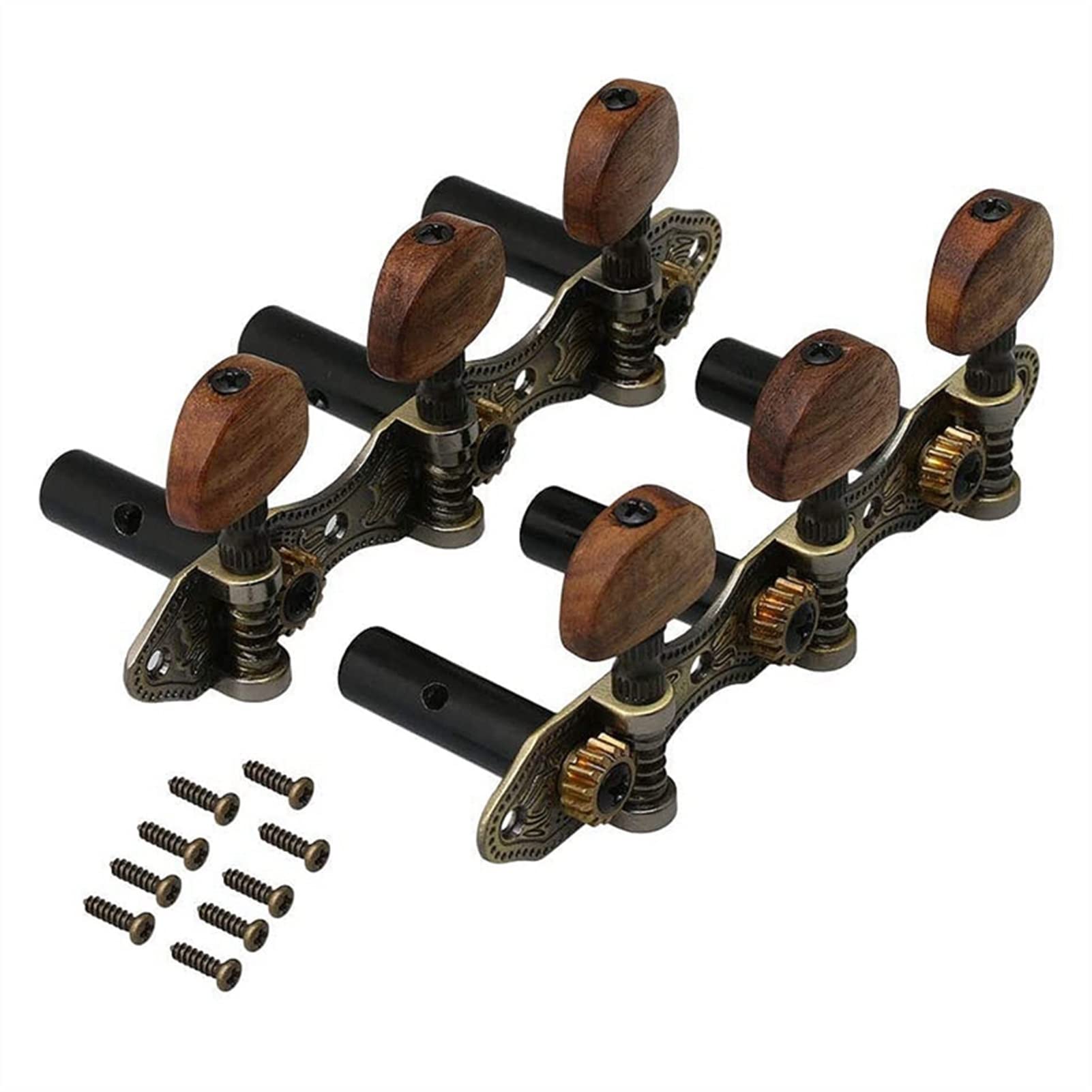 2Pcs Classical Guitar Tuners - Premium Tuning Key Pegs & Machine Heads for Acoustic, Folk & Classical Guitars - Durable Guitar Tuning Knobs for Precise Sound Adjustment - Perfect for Beginners & Professional Musicians (Ideal for Live Performances, Studio Recording & Home Practice)
