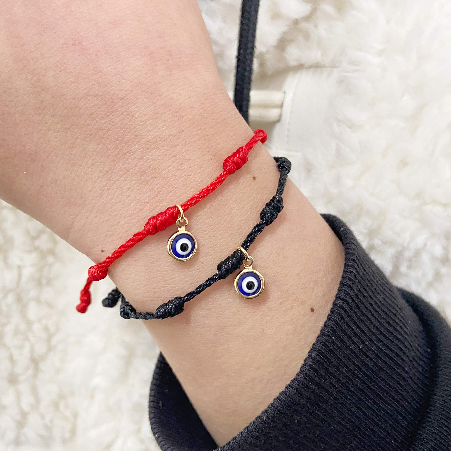 Evil Eye Protection Bracelet for Women & Men - Red & Black String Kabbalah Bracelet with Lucky Charm, Mexican Mal De Ojo Jewelry for Family Safety - Perfect for Daily Wear, Gifts & Spiritual Protection