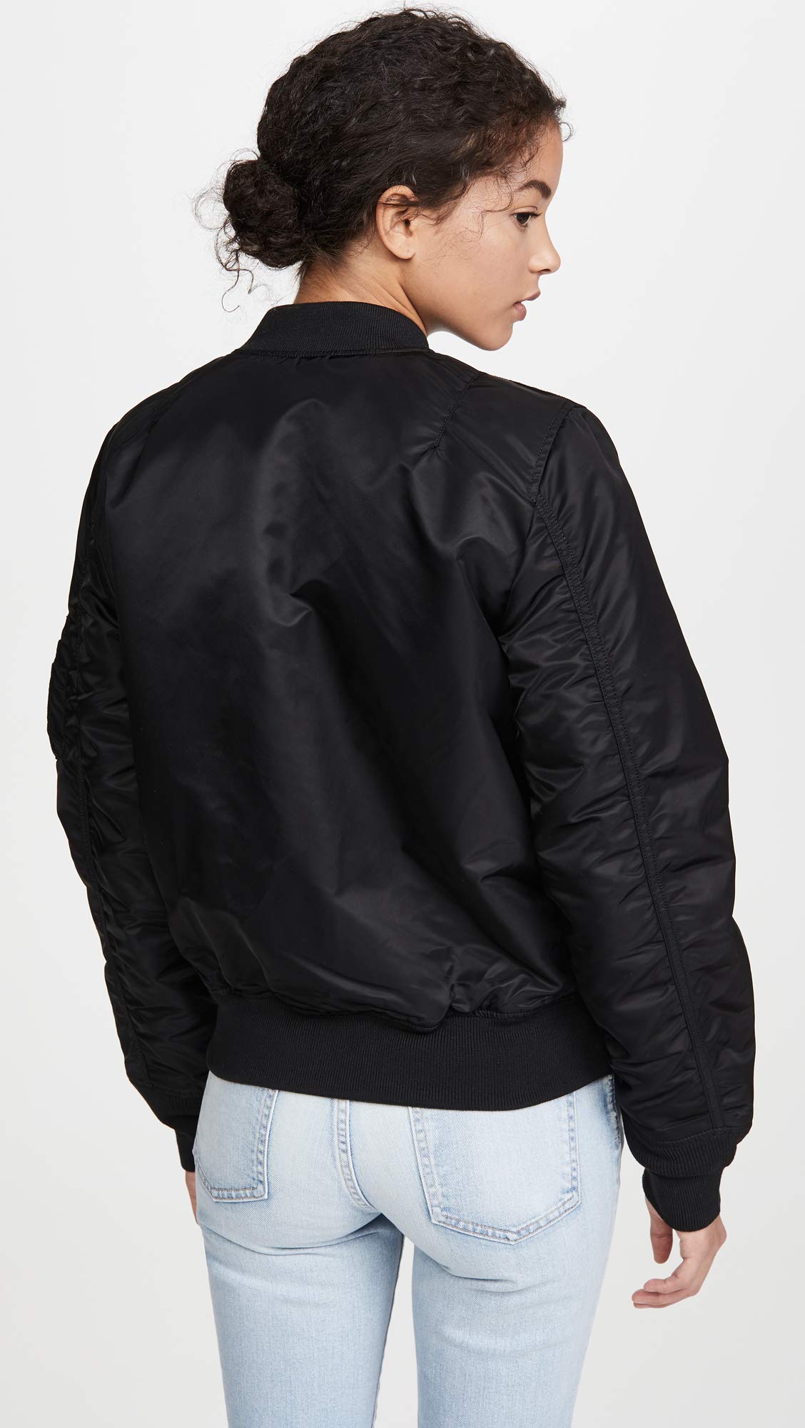 Alpha Industries Women's MA-1 Flight Jacket - Lightweight Bomber Jacket for Women, Water-Resistant & Stylish (Perfect for Casual Wear, Travel & Outdoor Adventures)