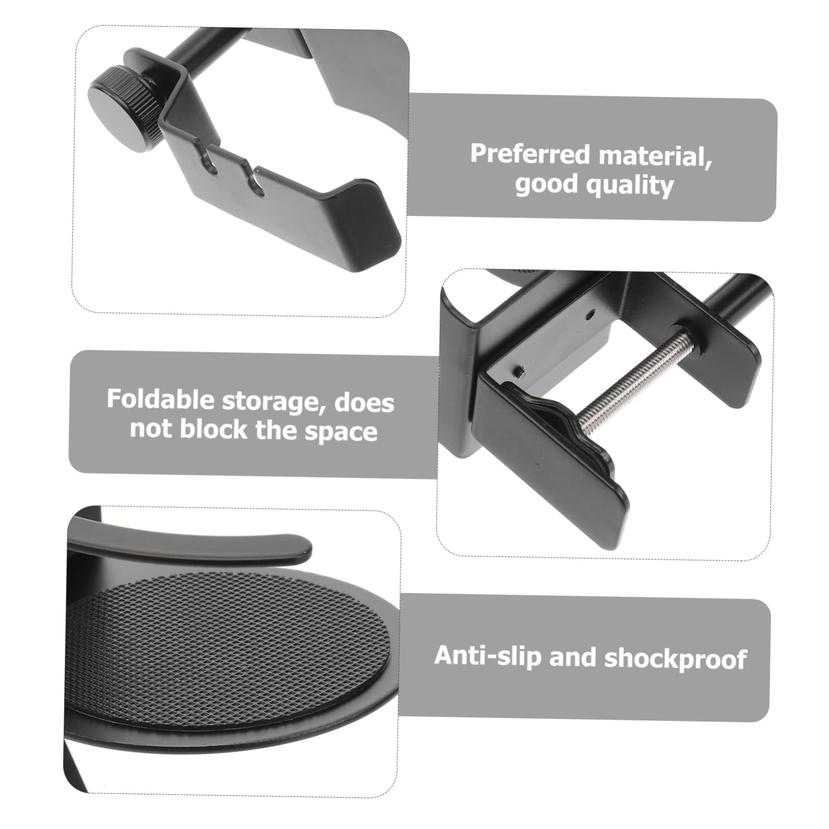 Hemobllo Headphone Stand with Cup Holder - Adjustable Desk Hook for Headphones & Headsets | Perfect for Gaming Setup, Office Desk, and Home Organization