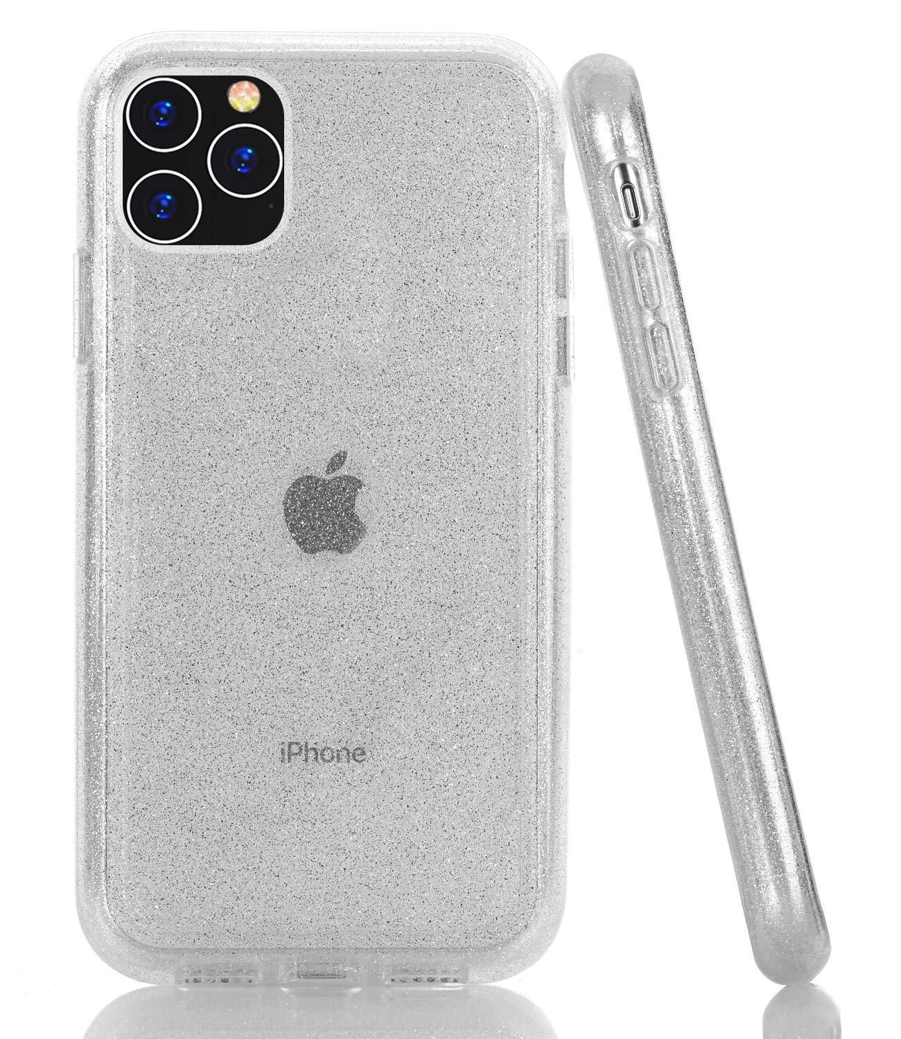 BAISRKE Clear Glitter Protective Case for iPhone 11 Pro Max - Hybrid Hard Plastic & Soft TPU Shockproof Cover | Heavy Duty Armor Protection | High Impact Resistant | Perfect for Everyday Use, Travel & Outdoor Activities