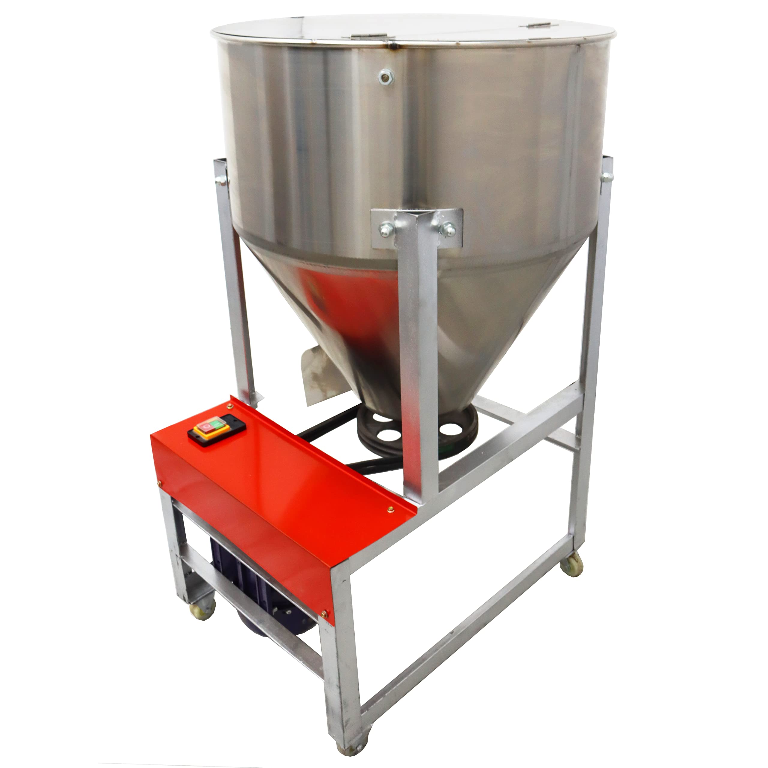 TECHTONGDA Commercial Powder Mixer Blender - 165lbs Capacity for Dry Grain, Particle & Granula Mixing - Perfect for Bakery, Spice Blending & Food Processing