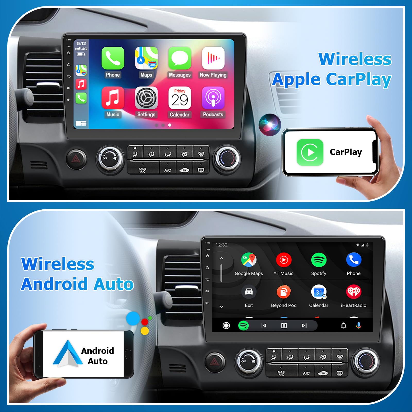 2006-2011 Honda Civic Car Stereo with 10.1