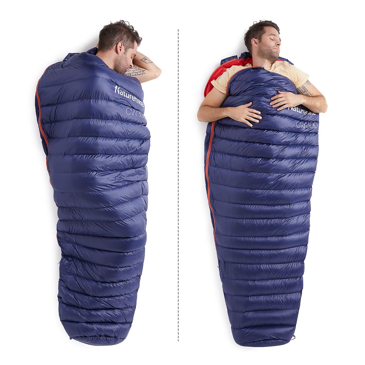Naturehike 0 Degree Mummy Goose Down Sleeping Bag - Ultra Lightweight & Compact for Adults - Perfect for Winter Camping, Hiking, Backpacking & Extreme Cold Weather Adventures