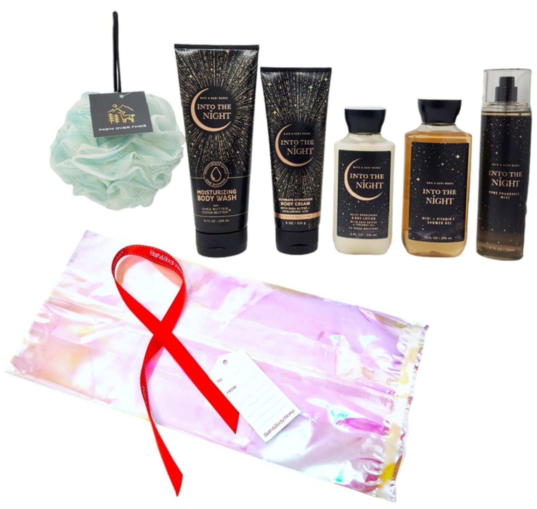 9-Piece Deluxe Body Care Gift Set for Women - Into The Night Moisturizing Body Wash, Cream, Fragrance Mist, Shower Gel & Lotion with Loofah - Spa & Self-Care Essentials - Perfect Birthday, Anniversary & Holiday Gift Set