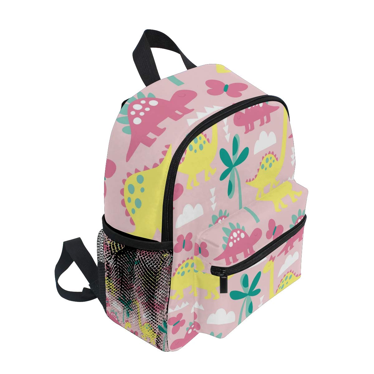 OREZI Cute Kids Dinosaur Backpack - Pink Cartoon Dinosaur Pattern School Bag for Toddlers, Preschool & Travel | Perfect for Daycare, Kindergarten & Outdoor Adventures