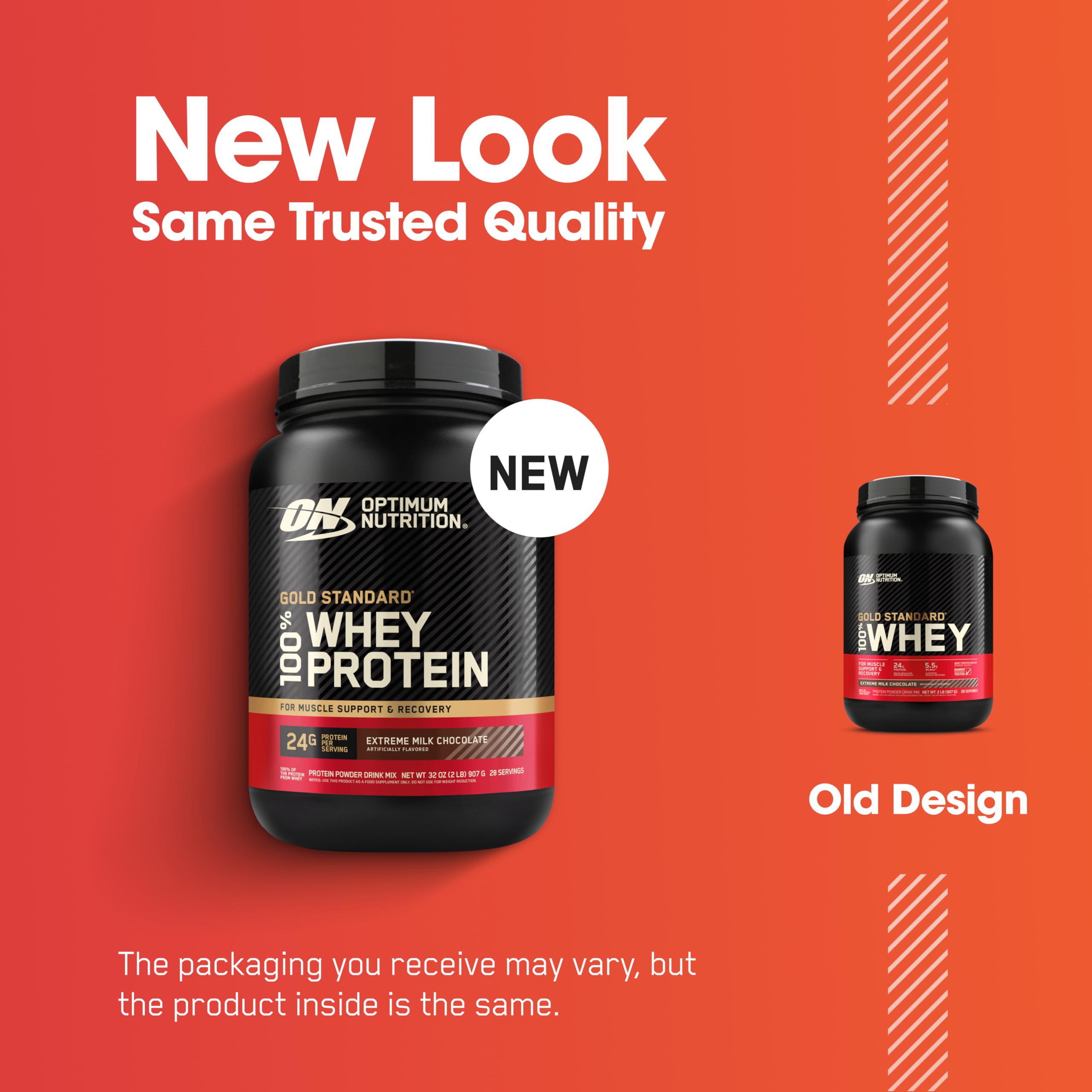 Optimum Nutrition Gold Standard 100% Whey Protein Powder - Extreme Milk Chocolate Flavor, 2lb Muscle Building & Recovery Supplement for Athletes & Fitness Enthusiasts | Post-Workout, Breakfast Smoothies & Healthy Snacks
