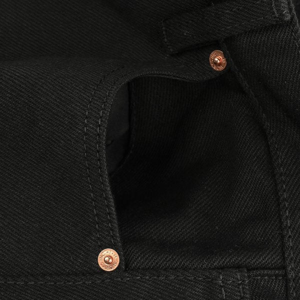 Iron Heart IH 888S SB 21oz Selvedge Denim Jeans - Medium/High Rise Tapered Cut, Non-Fade Super Black Raw Denim for Men | Durable Workwear & Casual Style