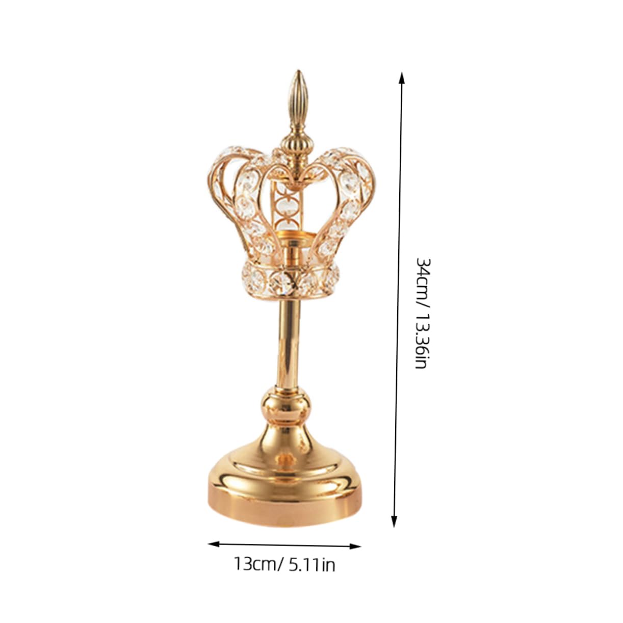 FOMIYES Retro Floor Candle Holders - Gold Plated Iron Tealight Stand with Crystal Accents for Wedding, Party & Home Decor | Elegant Votive Candlesticks for Romantic Ambiance & Special Events