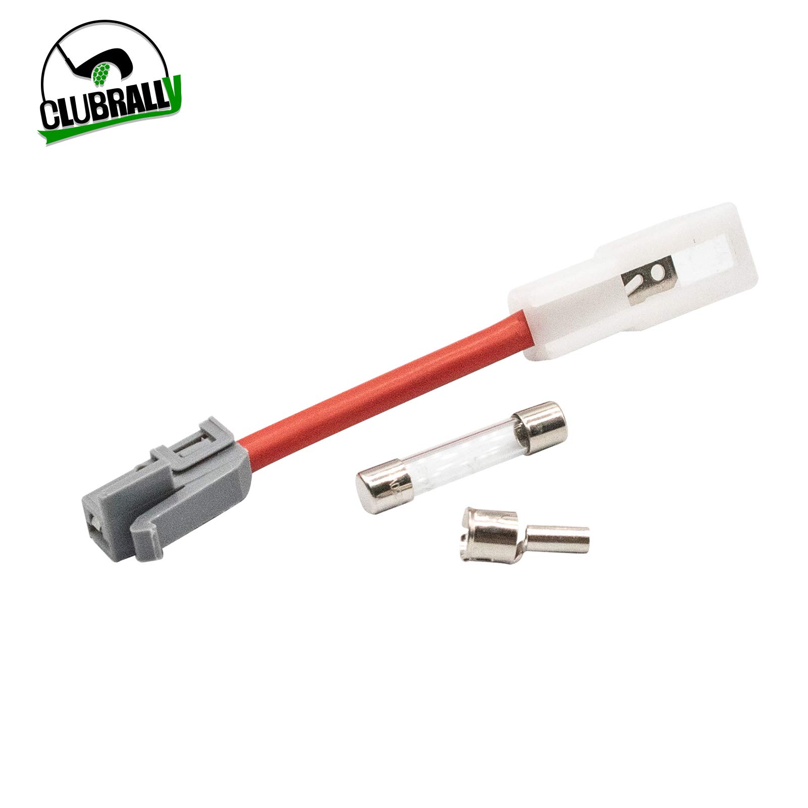 Club Car Charger Receptacle and Fuse Assembly Kit 102848701/102848702 - Compatible with Golf Carts & Utility Vehicles - Perfect for Home, Course & Fleet Maintenance