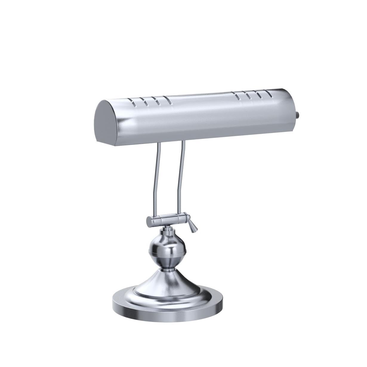 Vintage Adjustable Piano Lamp - Classic Antique Banker Desk Light with Leaning Design in Satin Nickel Finish | Perfect for Home Office, Study Room & Music Studio Lighting