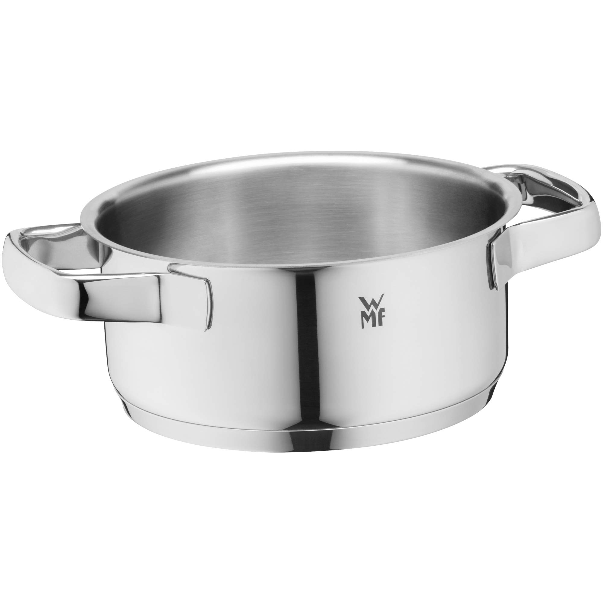 WMF Compact Cuisine 1.5L Stainless Steel Cooking Pot with Glass Lid - 16cm Induction Compatible Stew Pot, Uncoated Cromargan Surface, Stackable Design - Perfect for Soups, Stews & Slow Cooking
