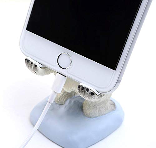 Adorable Polar Bear Phone Stand - Cute Animal Desk Holder for Smartphones & Mobile Phones | Perfect for Office Decor, Home Workspace, and Gift Ideas