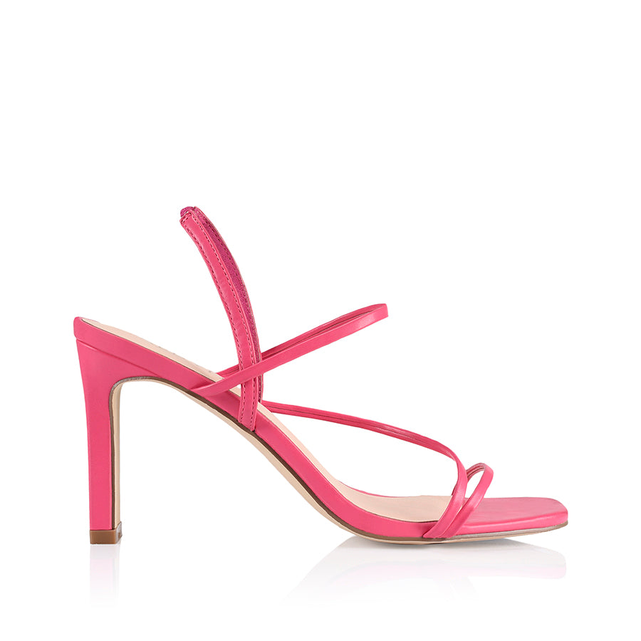Elegant Pink Slim Strappy High Heels for Women - Comfortable & Stylish Party Shoes for Weddings, Night Out, and Special Occasions
