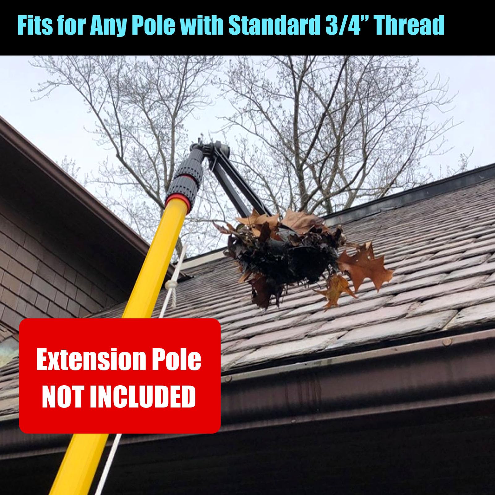 Roof Gutter Cleaner Tool - Ground Leaf Removal for Home Maintenance