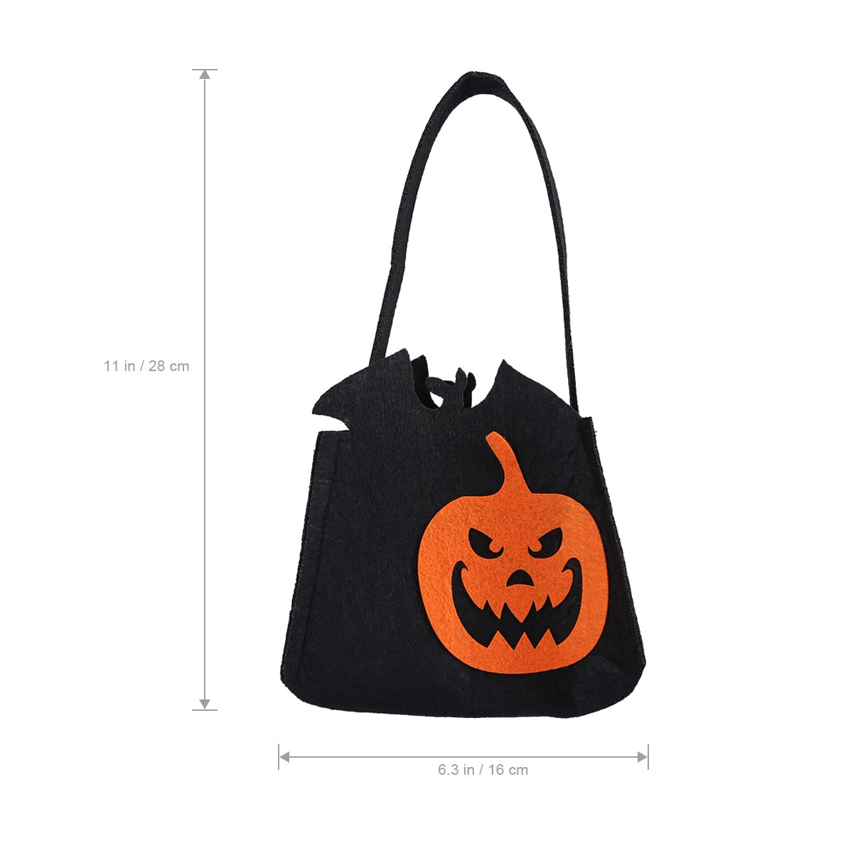 Halloween Party Favor Bags - 50 Pack Non-Woven Candy Treat Bags for Kids, Halloween Decorations & Goodie Bags for Trick or Treat, School Parties & Classroom Events