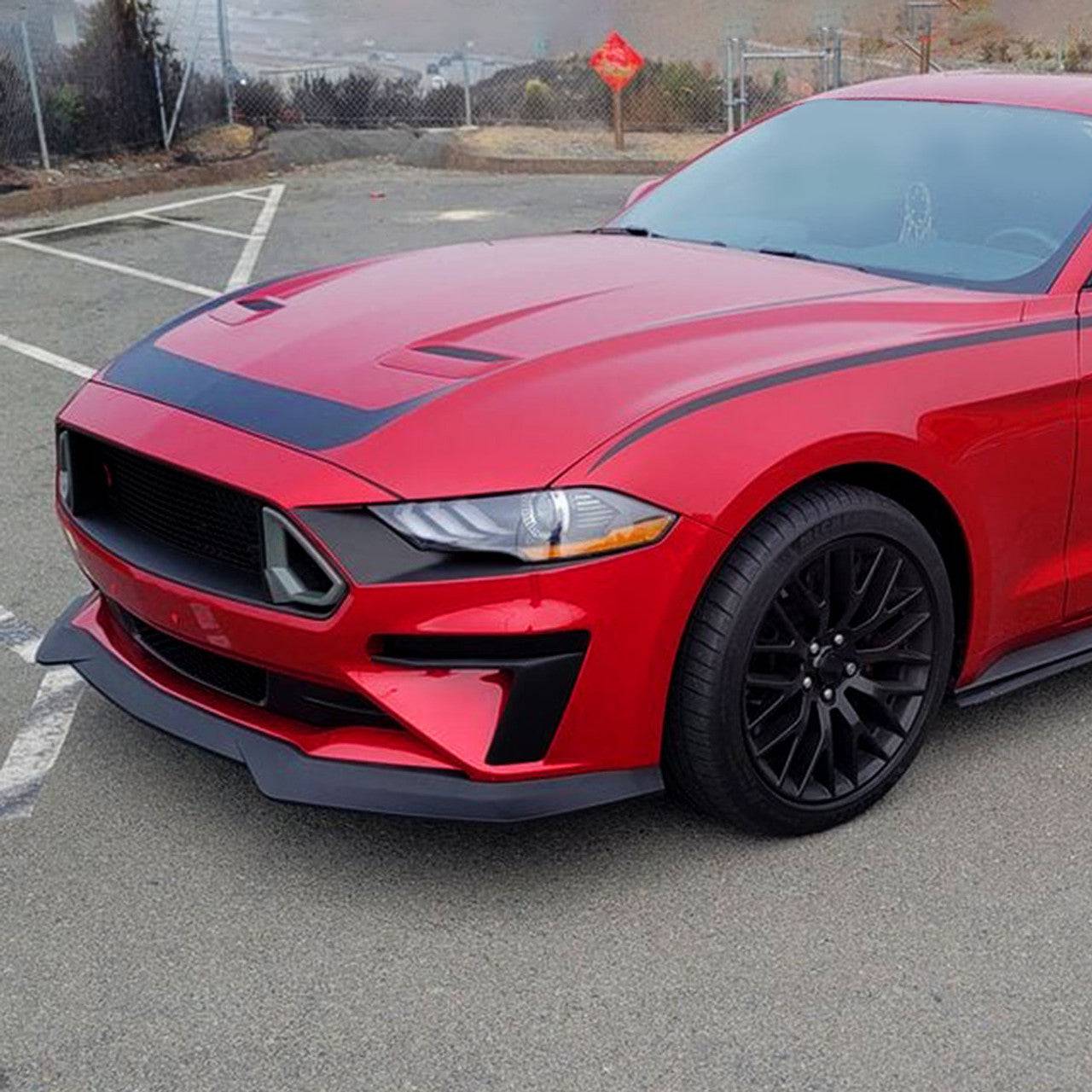 2018-2022 Ford Mustang GT/EcoBoost Fog Light Trim Cover - Front Bumper Vent Canards Replacement - Upgrade Your Mustang's Style for Street Racing & Car Shows