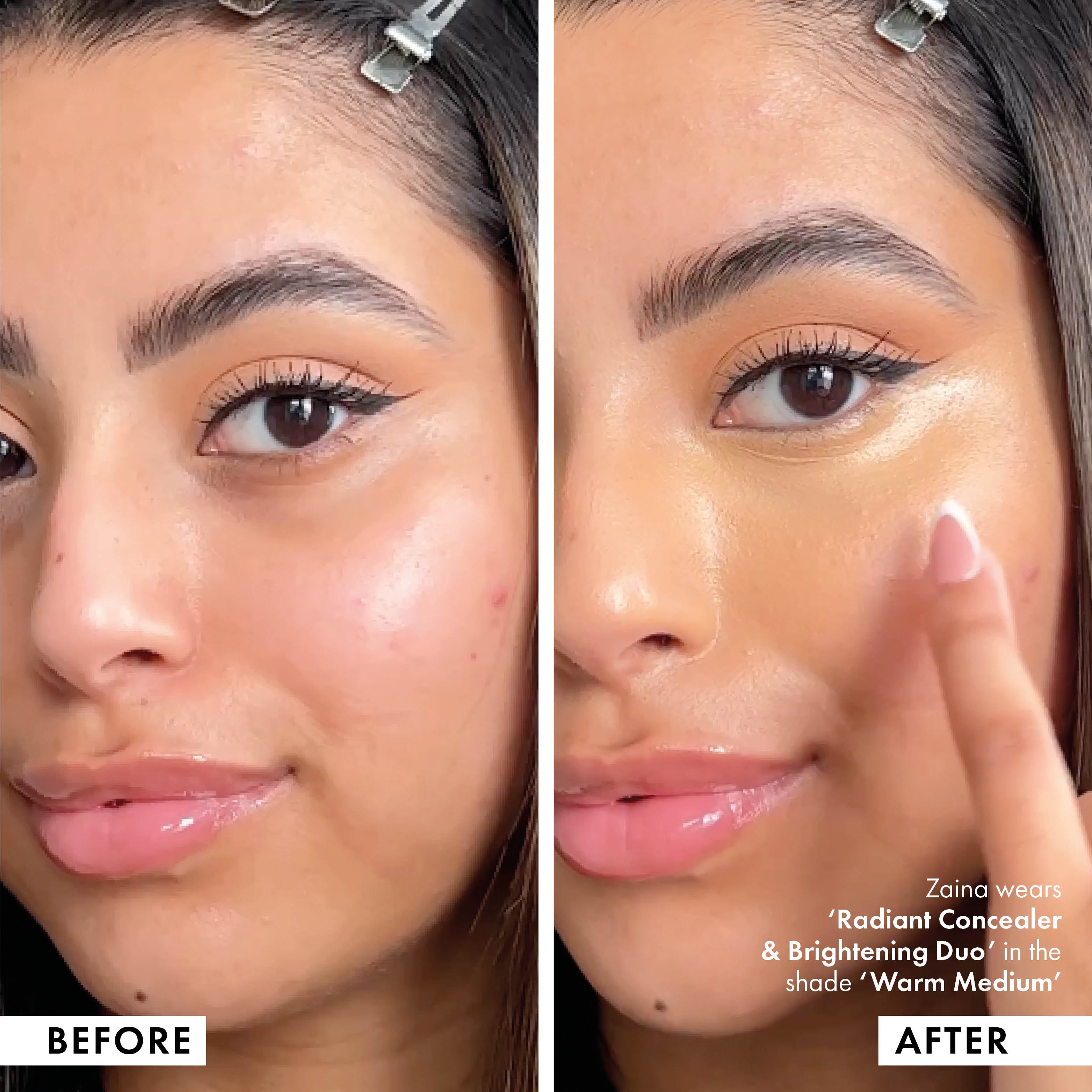 Radiant Concealer & Brightening Duo - Full Coverage Under Eye Corrector for Dark Circles - Perfect for Daily Makeup & Special Occasions