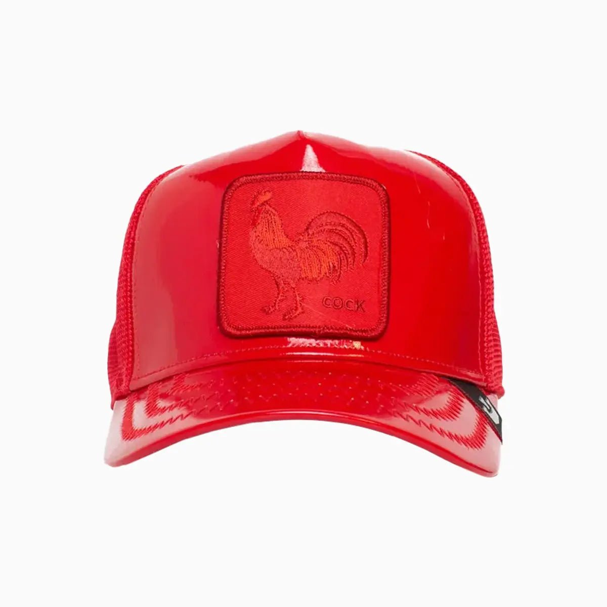 Big Red Trucker Hat for Men & Women - Adjustable Mesh Back Baseball Cap for Outdoor, Fishing, Hiking - Vintage Style Snapback Hat