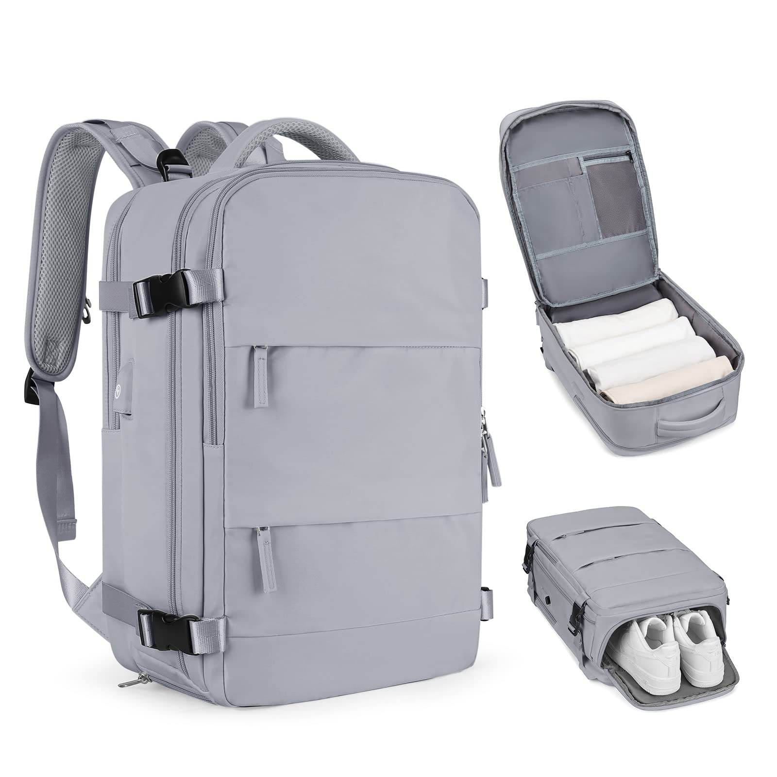 Coofay Airline Approved Carry On Backpack - Waterproof Travel Backpack for Women & Men, Lightweight Daypack for Hiking, Sports, Casual Use & Flight Travel Accessories