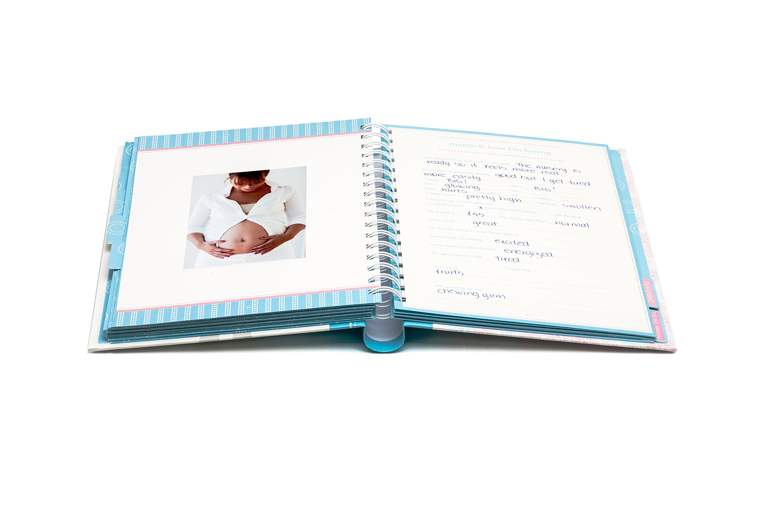 Pearhead Pregnancy Journal - Blue & Pink Baby Memory Book for Expecting Moms | Perfect for Pregnancy Milestones, Ultrasound Photos & Baby Shower Gifts
