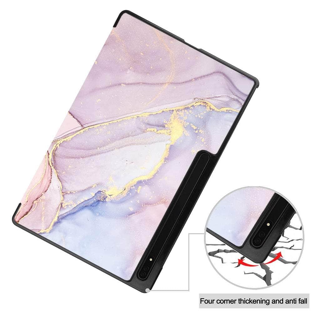 MTT 2022 Galaxy Tab S8 Plus X800 Tri-Fold Stand Case - Premium Protective Cover with Auto Sleep/Wake for Samsung Tablet - Perfect for Work, Travel & Home Entertainment