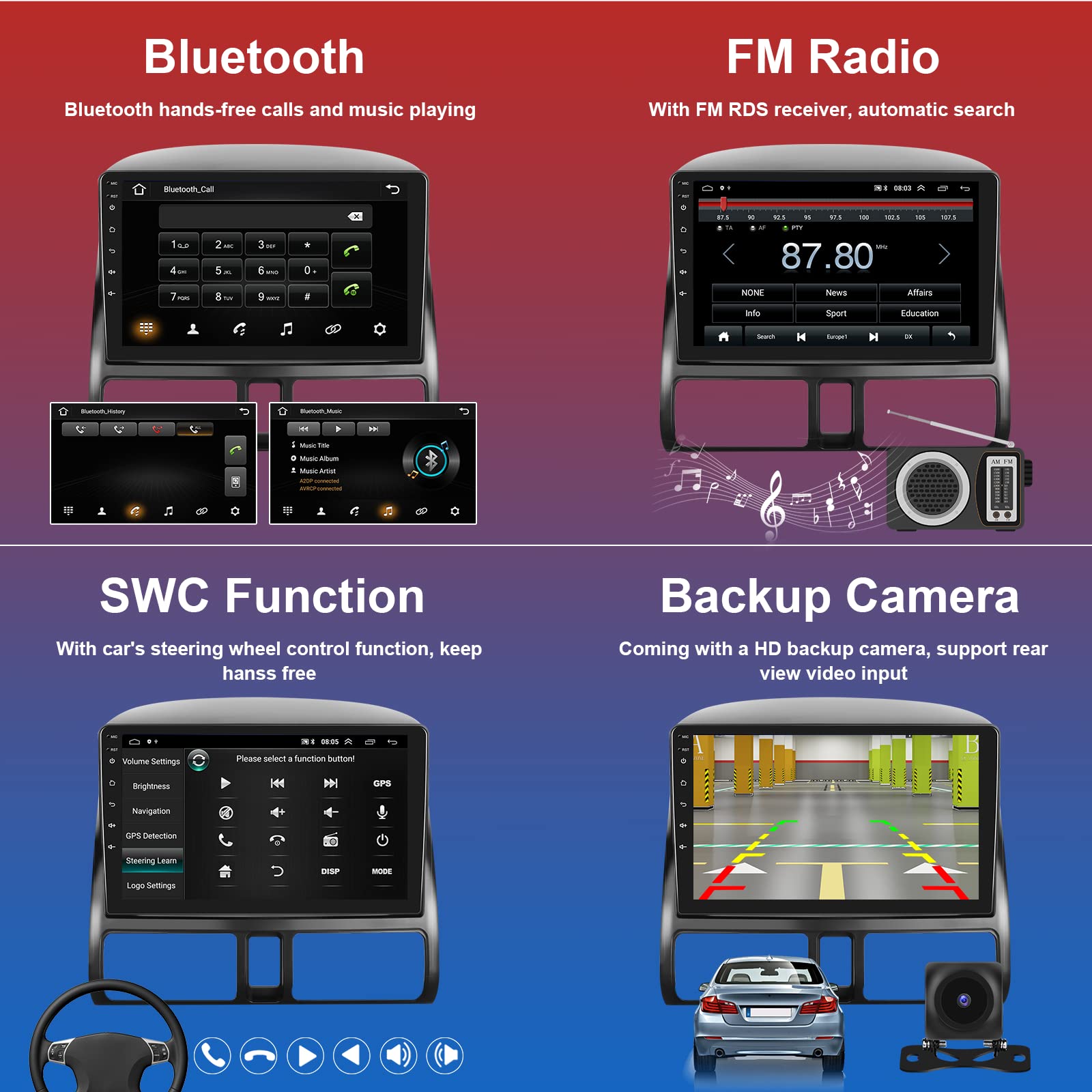 2+64GB Android 13 Car Stereo for Honda CRV 2002-2006 | 9