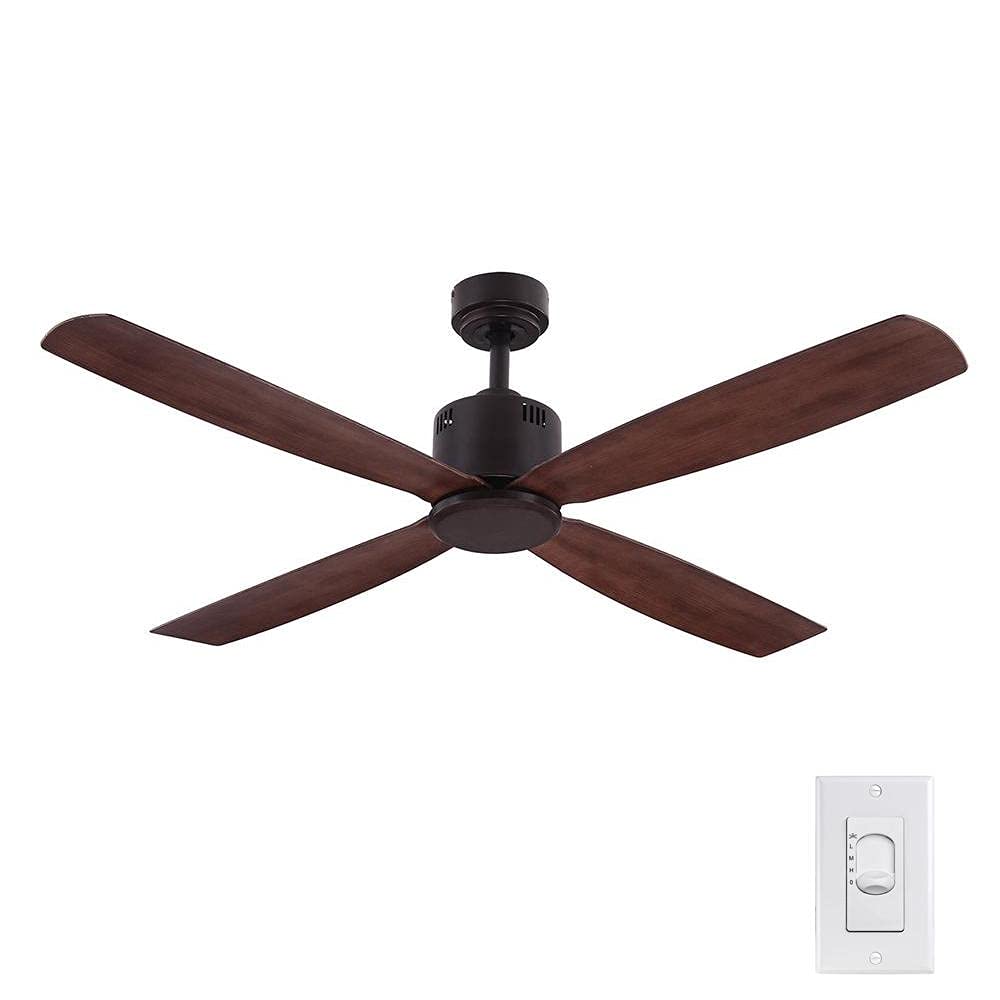 Kitteridge 52 Inch Indoor Medium Wood Ceiling Fan with Light - Modern Home Cooling for Living Room, Bedroom, and Office