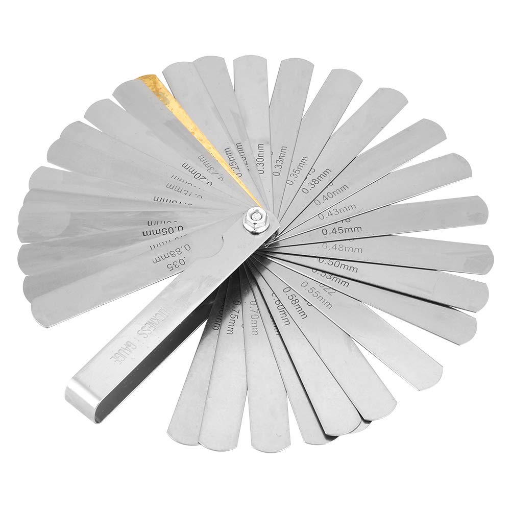 Stainless Steel Feeler Gauge Set - Gap Gage for Welding Inspection, Rust Proof & Durable (0.0015-0.035 inch) - Perfect for Automotive, Metalworking & DIY Projects