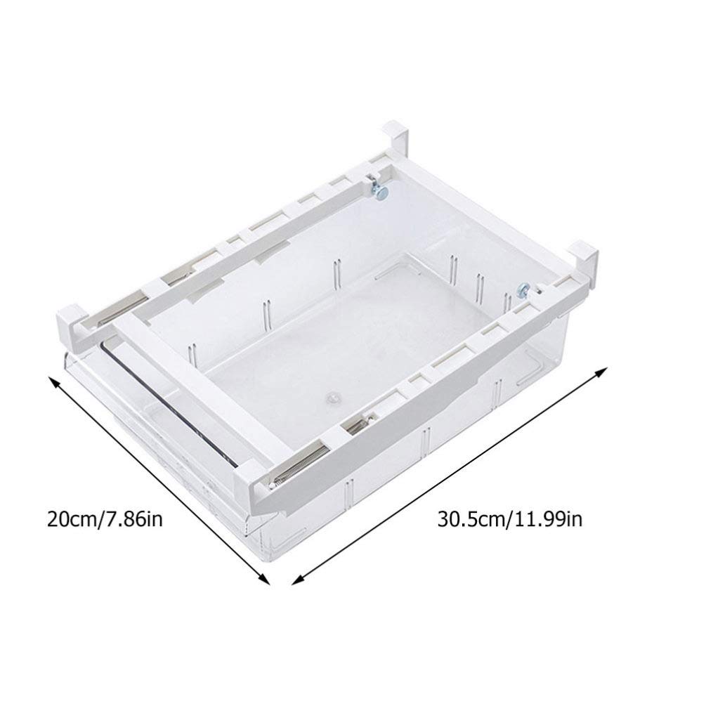 Cabilock Plastic Storage Bins - Fridge Egg Organizer & Drawer Organizer - Refrigerator Shelf Storage Bins for Under Shelf Organization - Perfect for Kitchen, Pantry, and Office Storage
